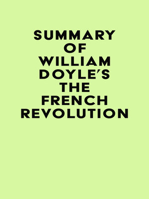 cover image of Summary of William Doyle's the French Revolution